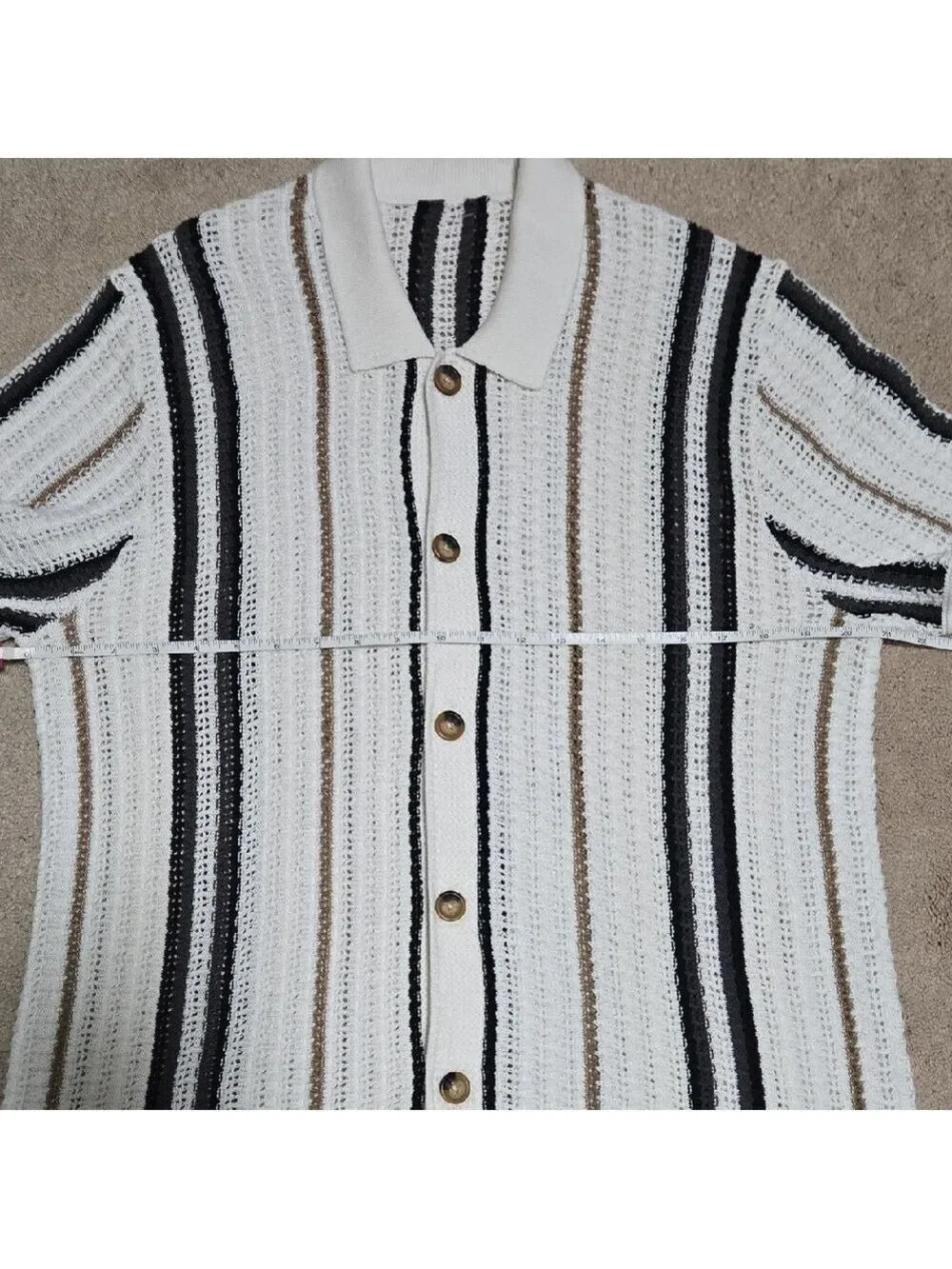 Striped Short Sleeve Men's Shirt